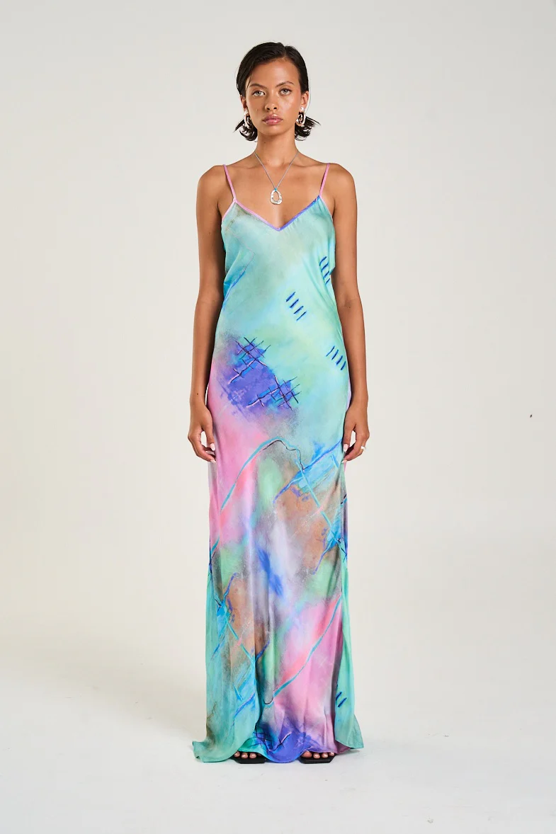 SUMMI SUMMI Womens Siren Maxi Dress in H20 Print
