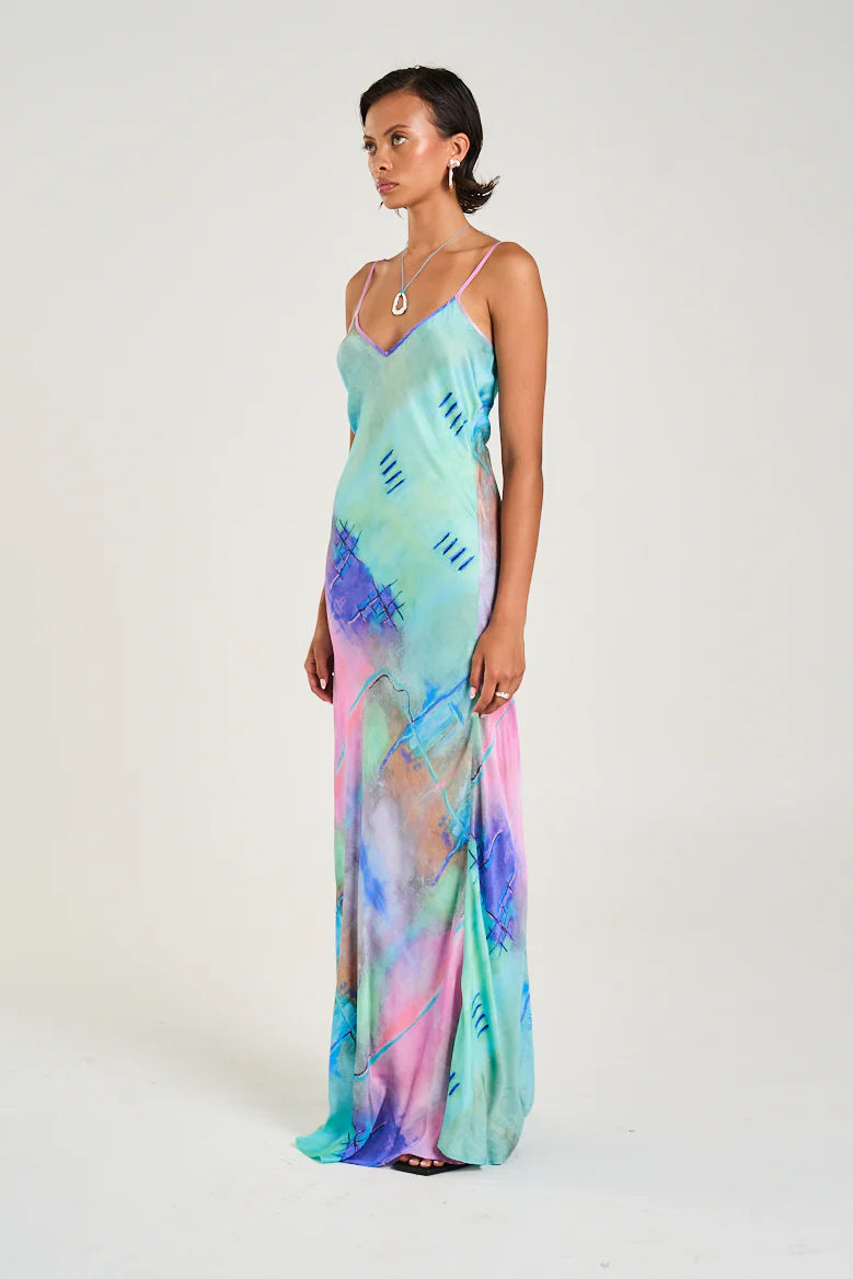 SUMMI SUMMI Womens Siren Maxi Dress in H20 Print - Image 2