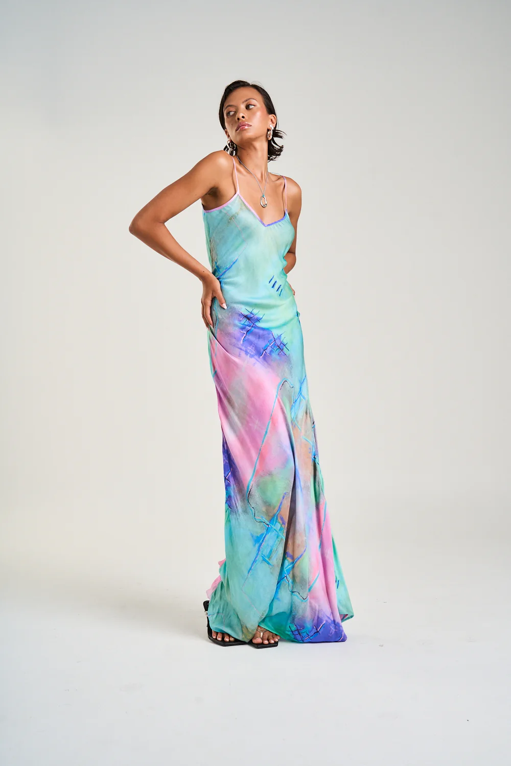 SUMMI SUMMI Womens Siren Maxi Dress in H20 Print - Image 8