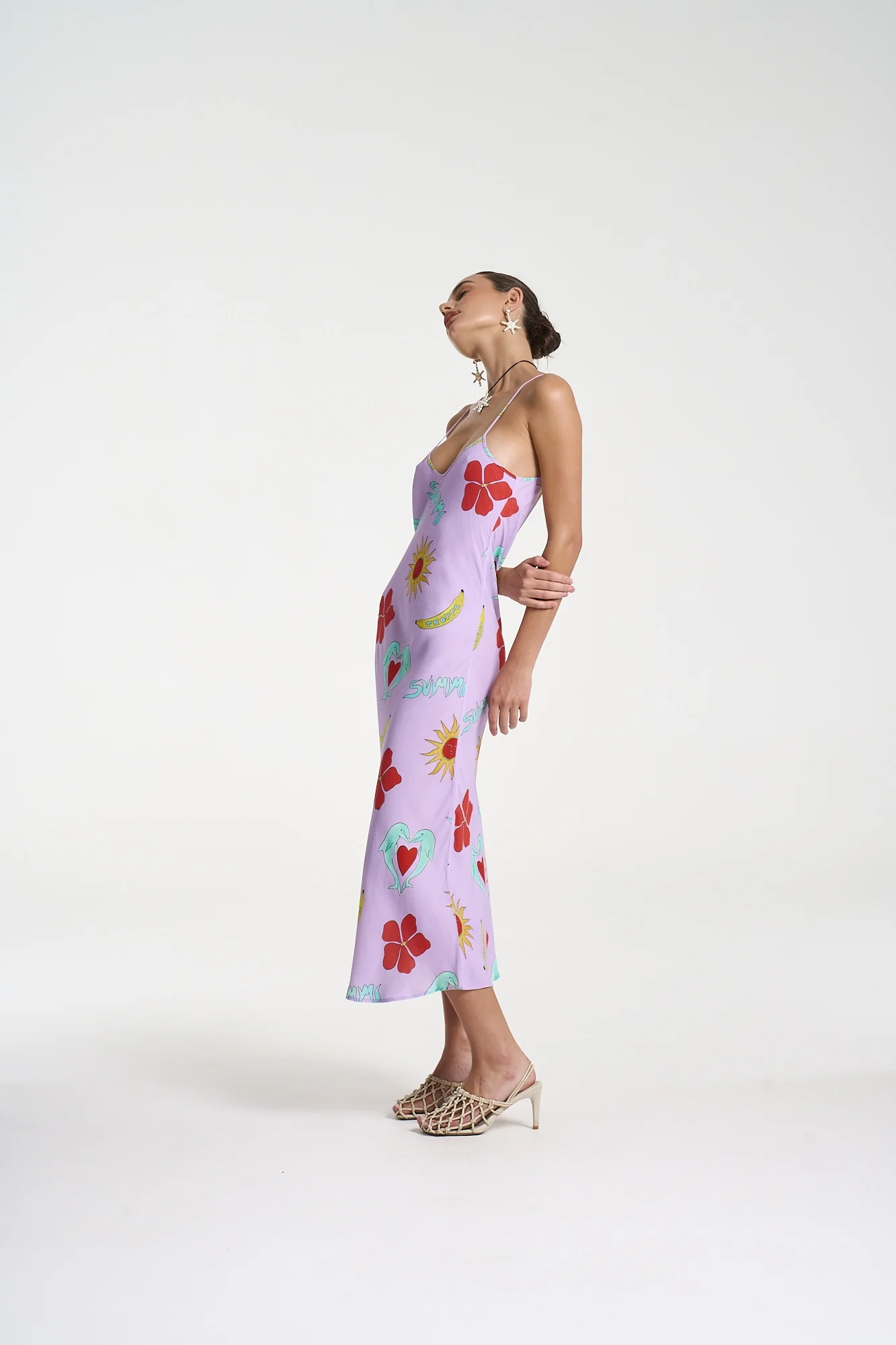 SUMMI SUMMI Womens Siren Midi Dress in Lilac Troppo - Image 10