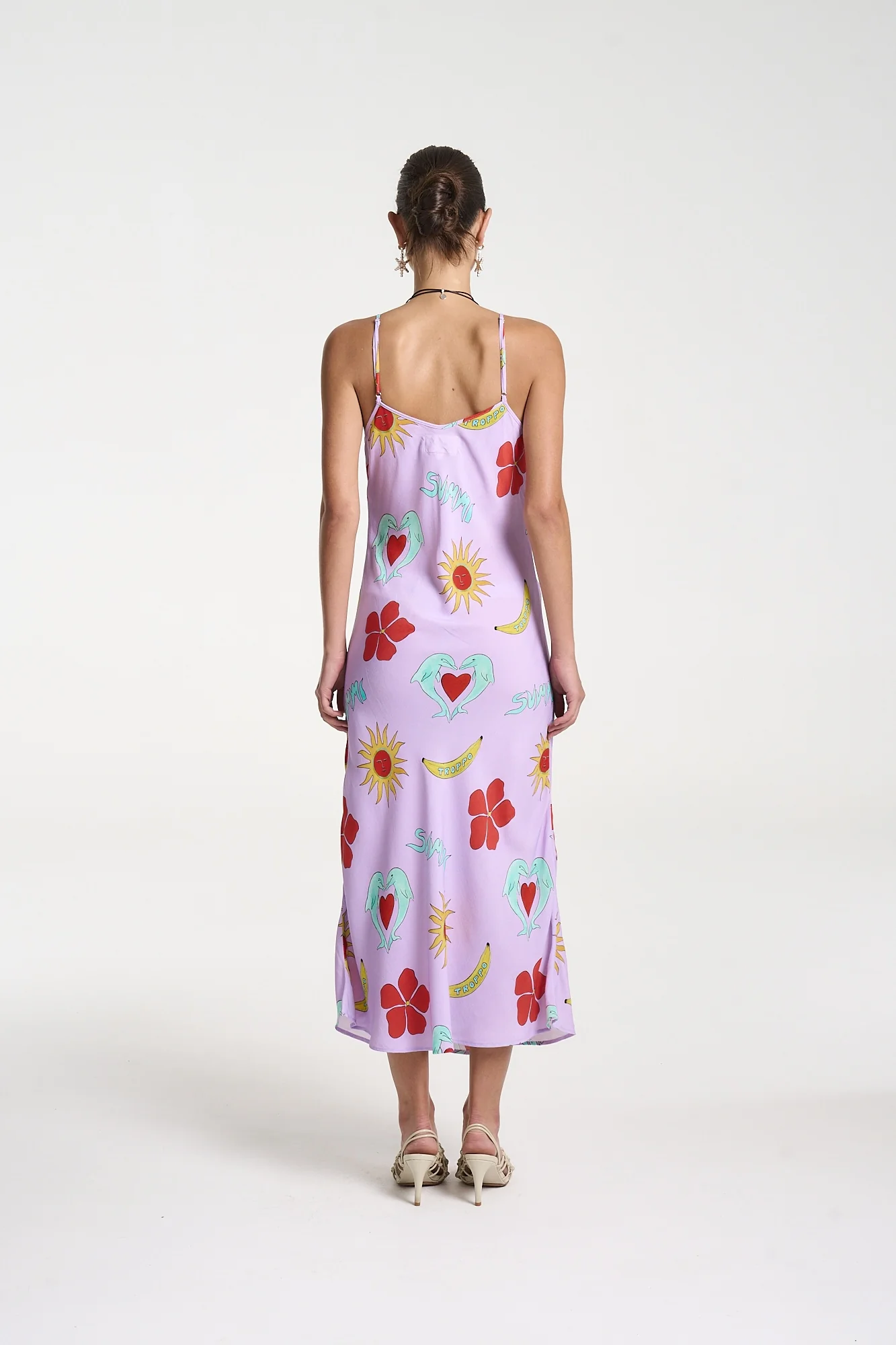 SUMMI SUMMI Womens Siren Midi Dress in Lilac Troppo - Image 3