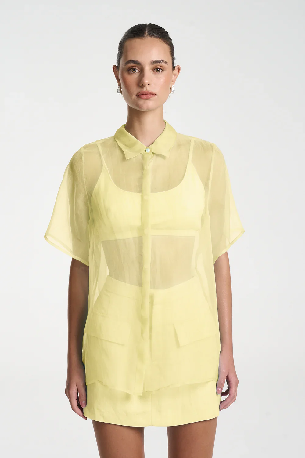 SUMMI SUMMI Womens Skort in Lemon - Image 4