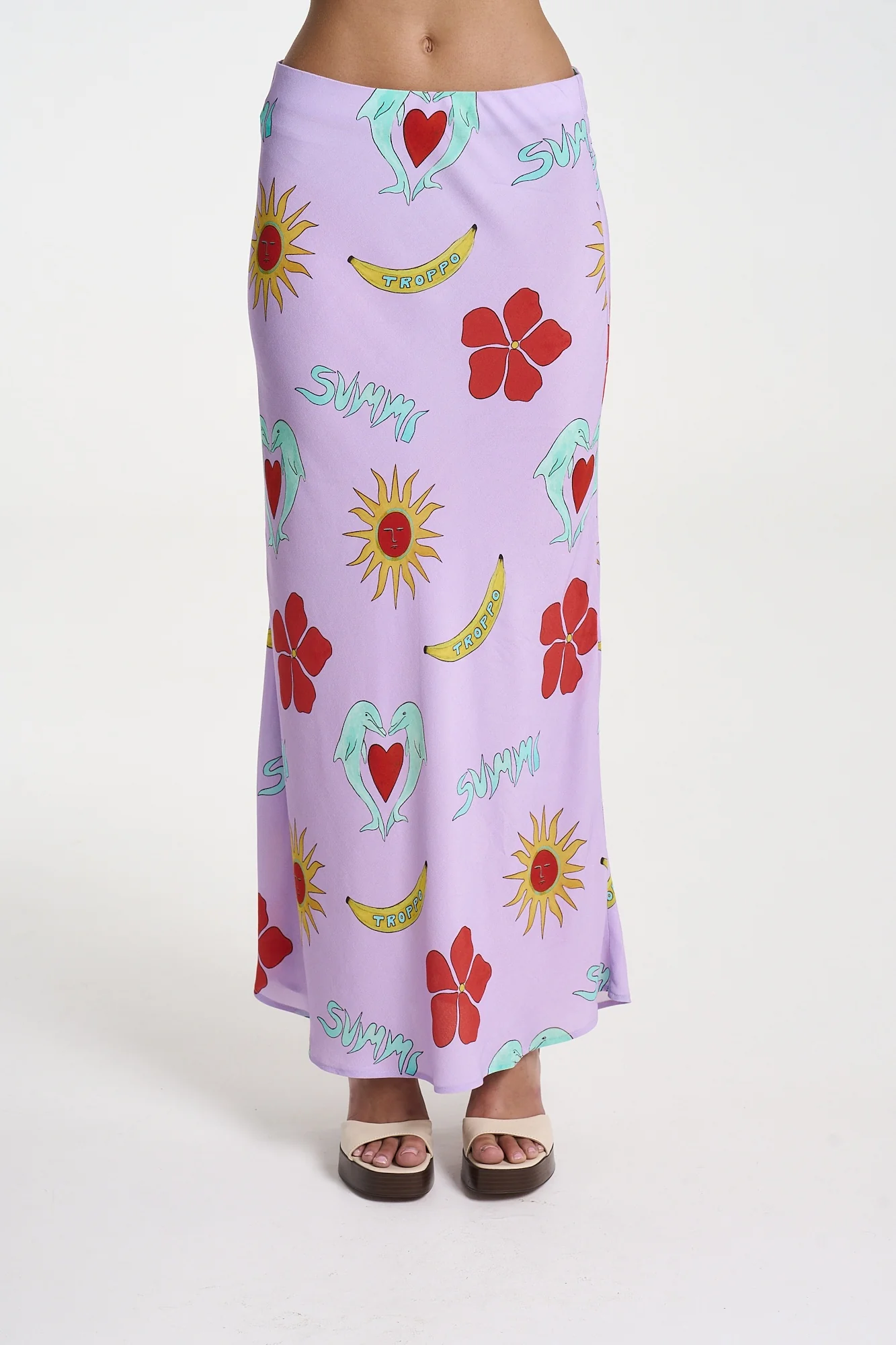 SUMMI SUMMI Womens Slip Skirt in Lilac Troppo - Image 3