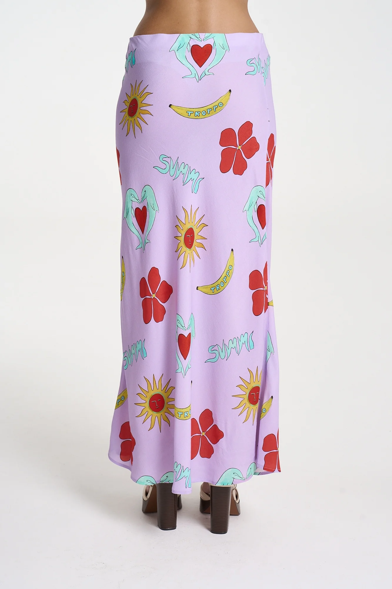SUMMI SUMMI Womens Slip Skirt in Lilac Troppo - Image 5