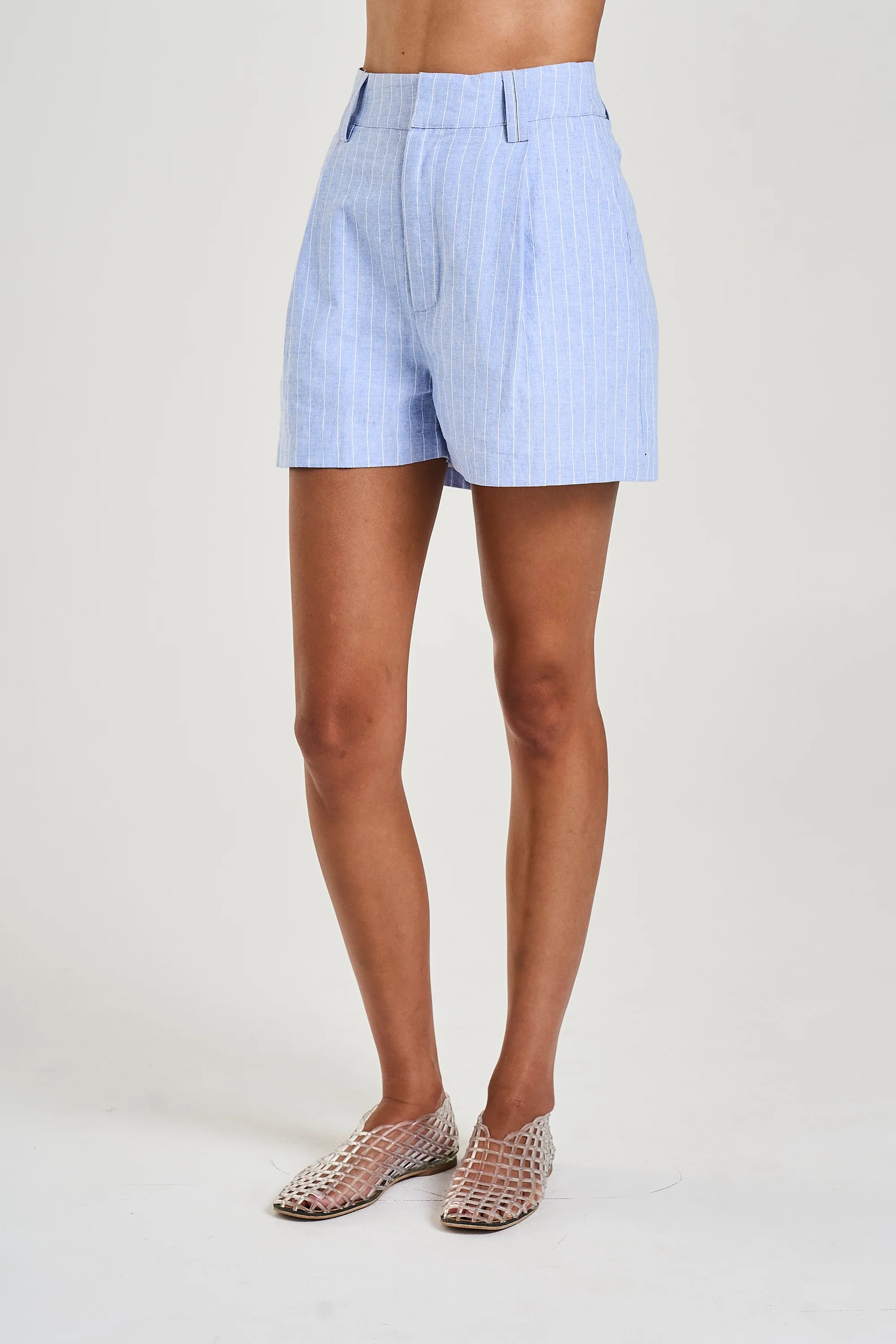 SUMMI SUMMI Womens Tailored Short in Sea Stripe - Image 2