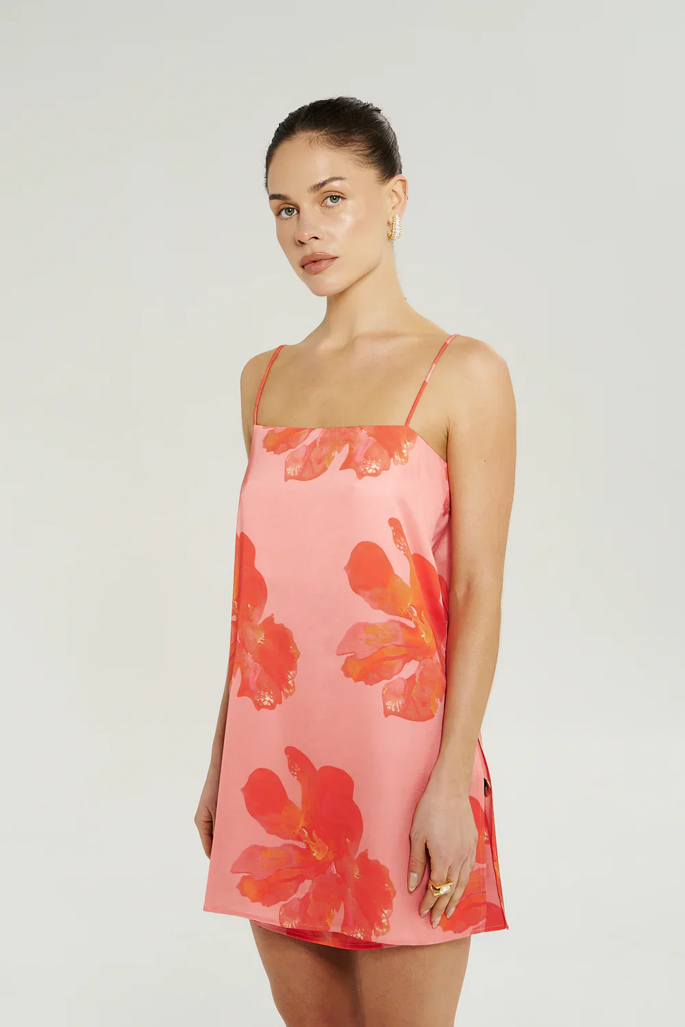 SUMMI SUMMI Womens Tunic Top in Peach Petals - Image 2