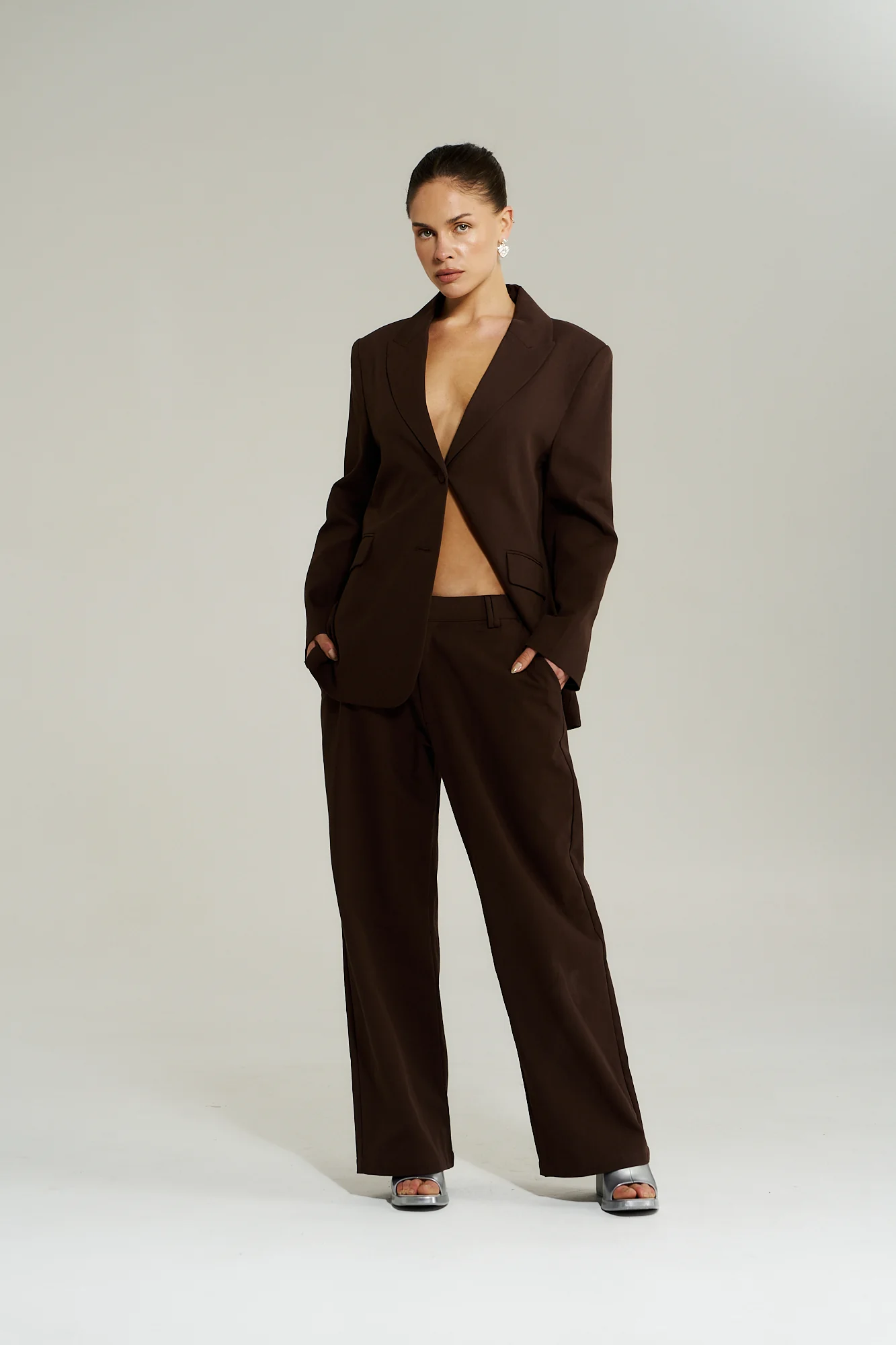 SUMMI SUMMI Womens Vegan Suede Jacket in Syrah - Image 10