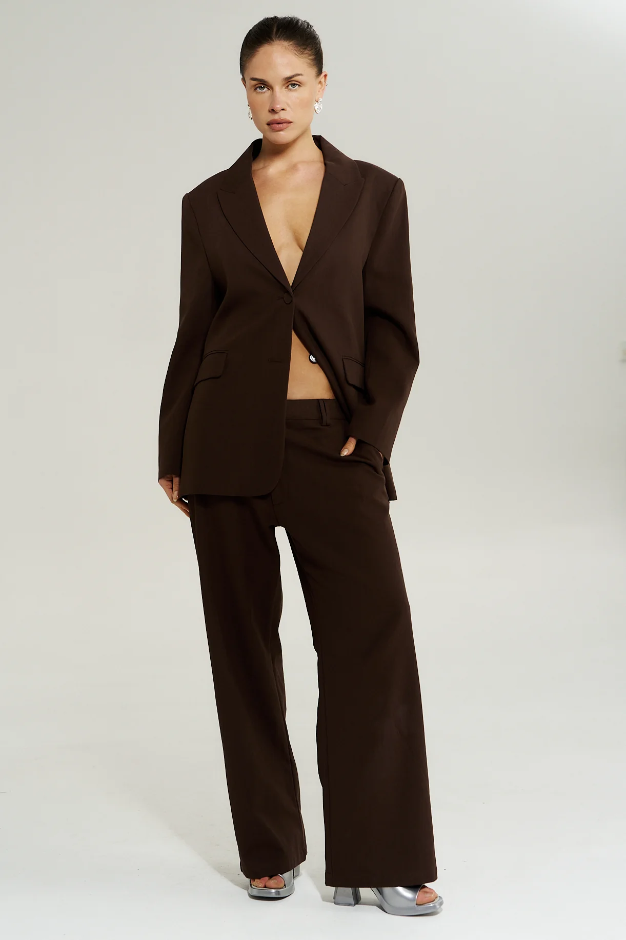 SUMMI SUMMI Womens Vegan Suede Jacket in Syrah - Image 7