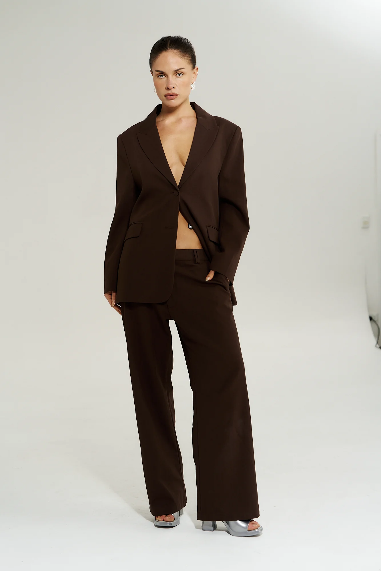 SUMMI SUMMI Womens Vegan Suede Jacket in Syrah - Image 8