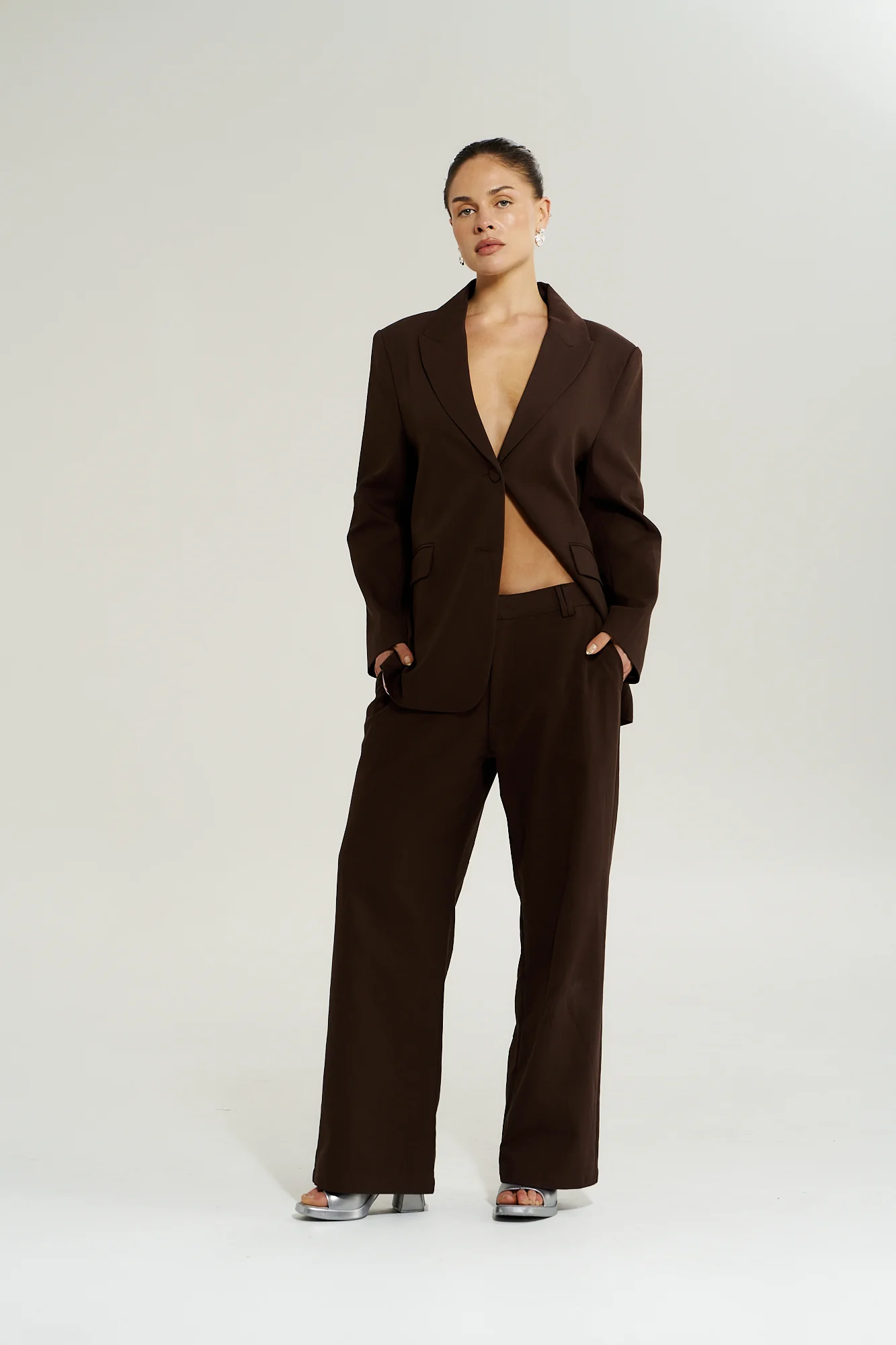 SUMMI SUMMI Womens Vegan Suede Jacket in Syrah - Image 9