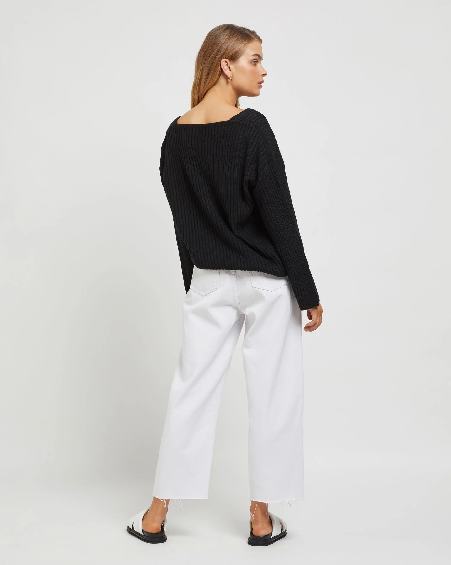 SUNDAYS THE LABEL Womens Amira Knit Top - Black - Image 3