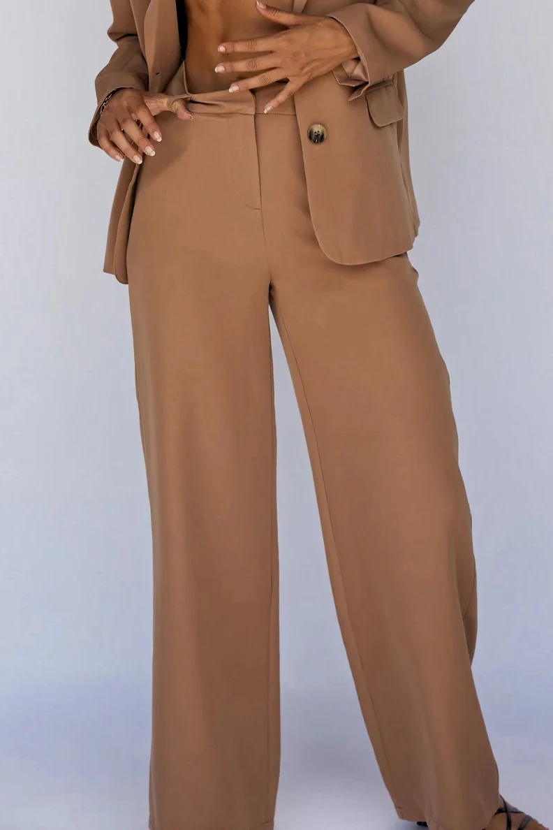 SUNDAYS THE LABEL Womens Axel Suit Pant Tan - Image 3