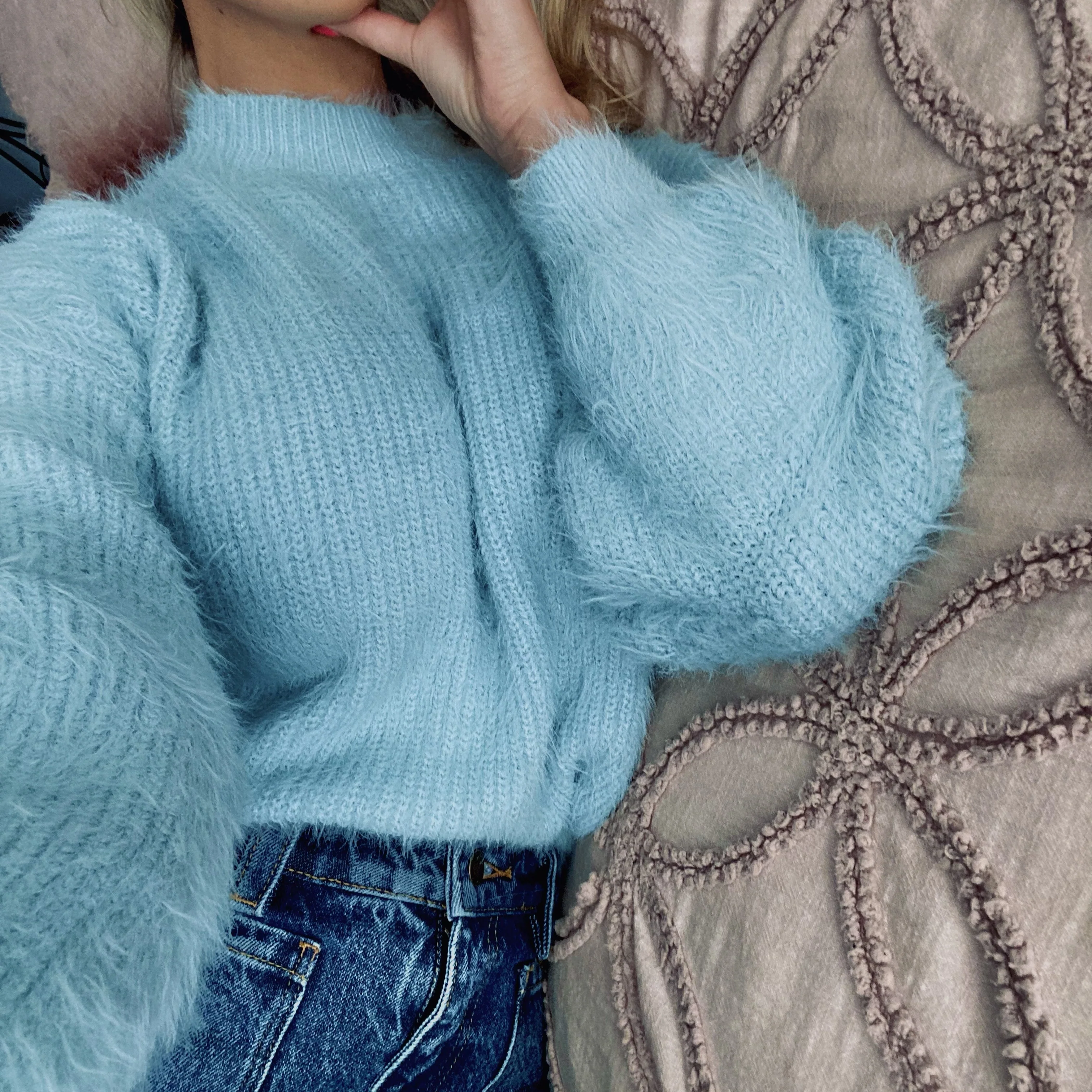 Sundays The Label WOMENS COZI KNIT - BABY BLUE - Image 2