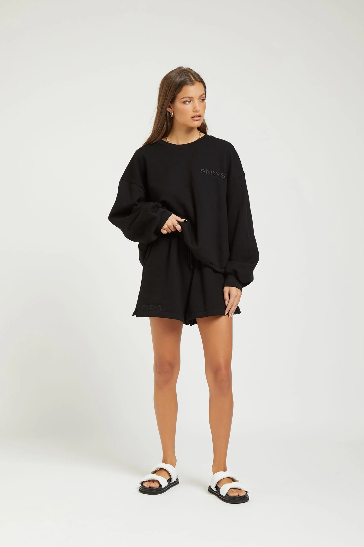 Sundays The Label WOMENS FLIX SWEATER - BLACK - Image 3
