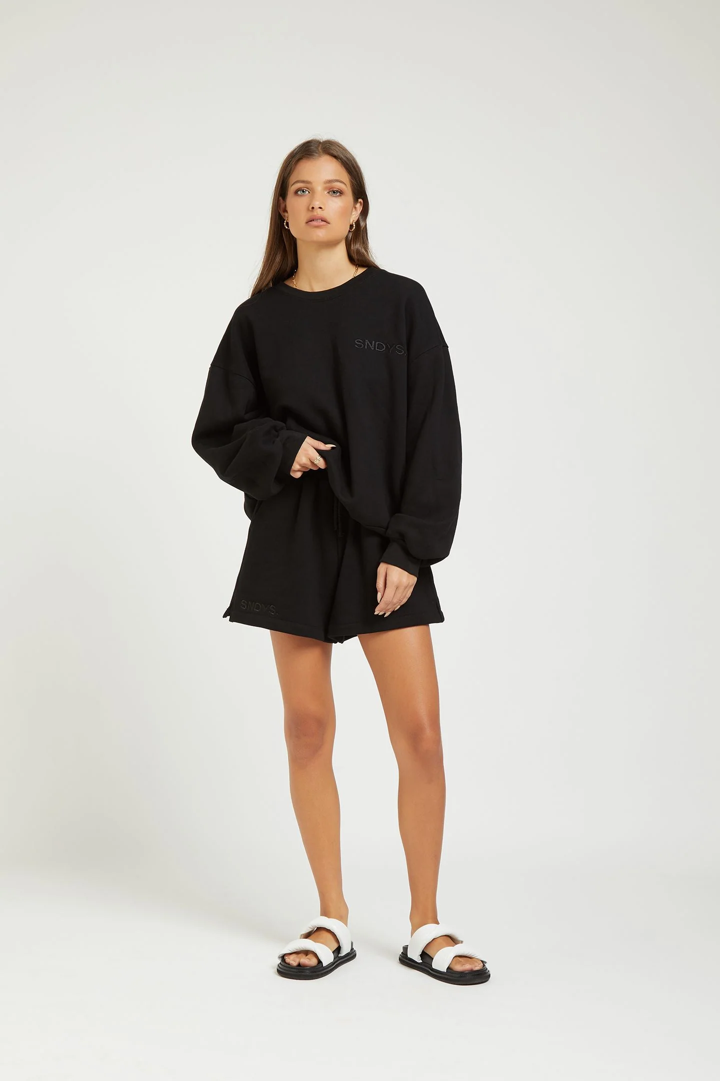 Sundays The Label WOMENS FLIX SWEATER - BLACK - Image 4