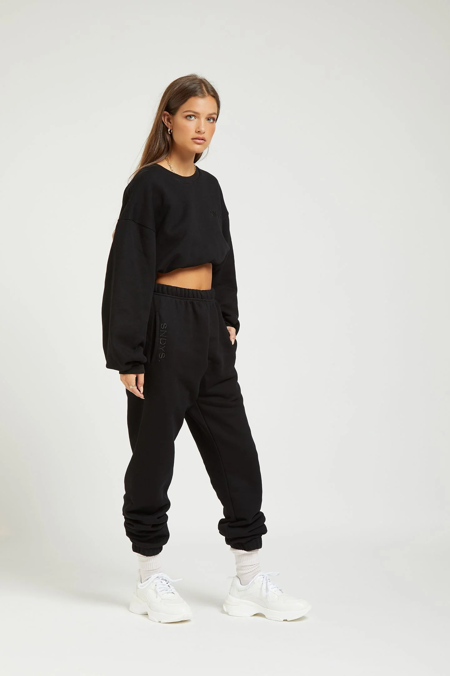 Sundays The Label WOMENS FLIX SWEATER - BLACK - Image 7