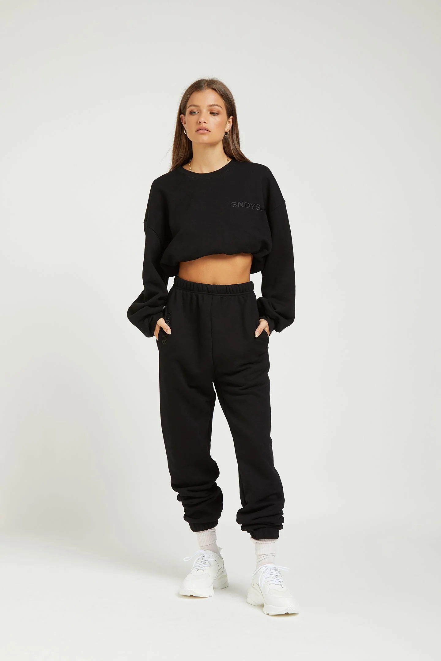 Sundays The Label WOMENS FLIX SWEATER - BLACK - Image 8