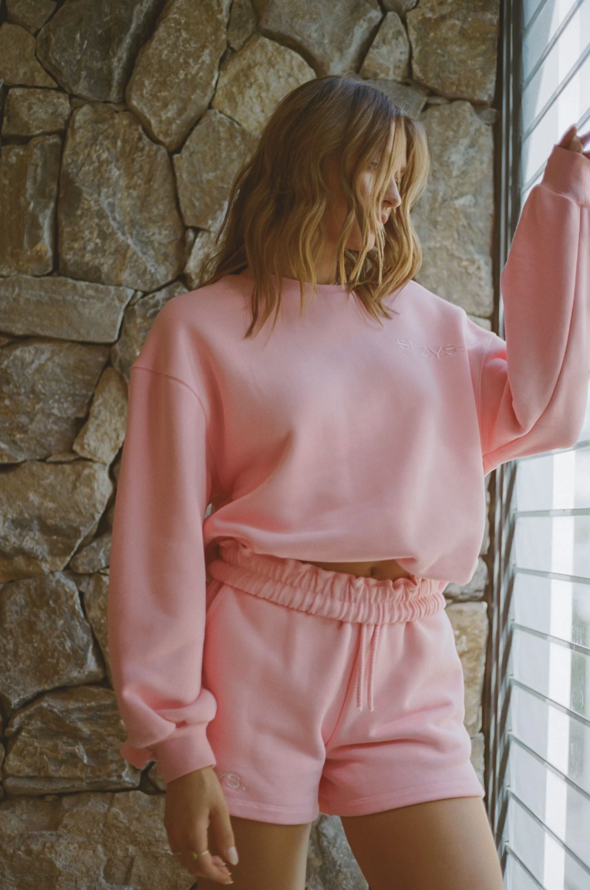 Sundays The Label WOMENS FLIX SWEATER - PINK - Image 6
