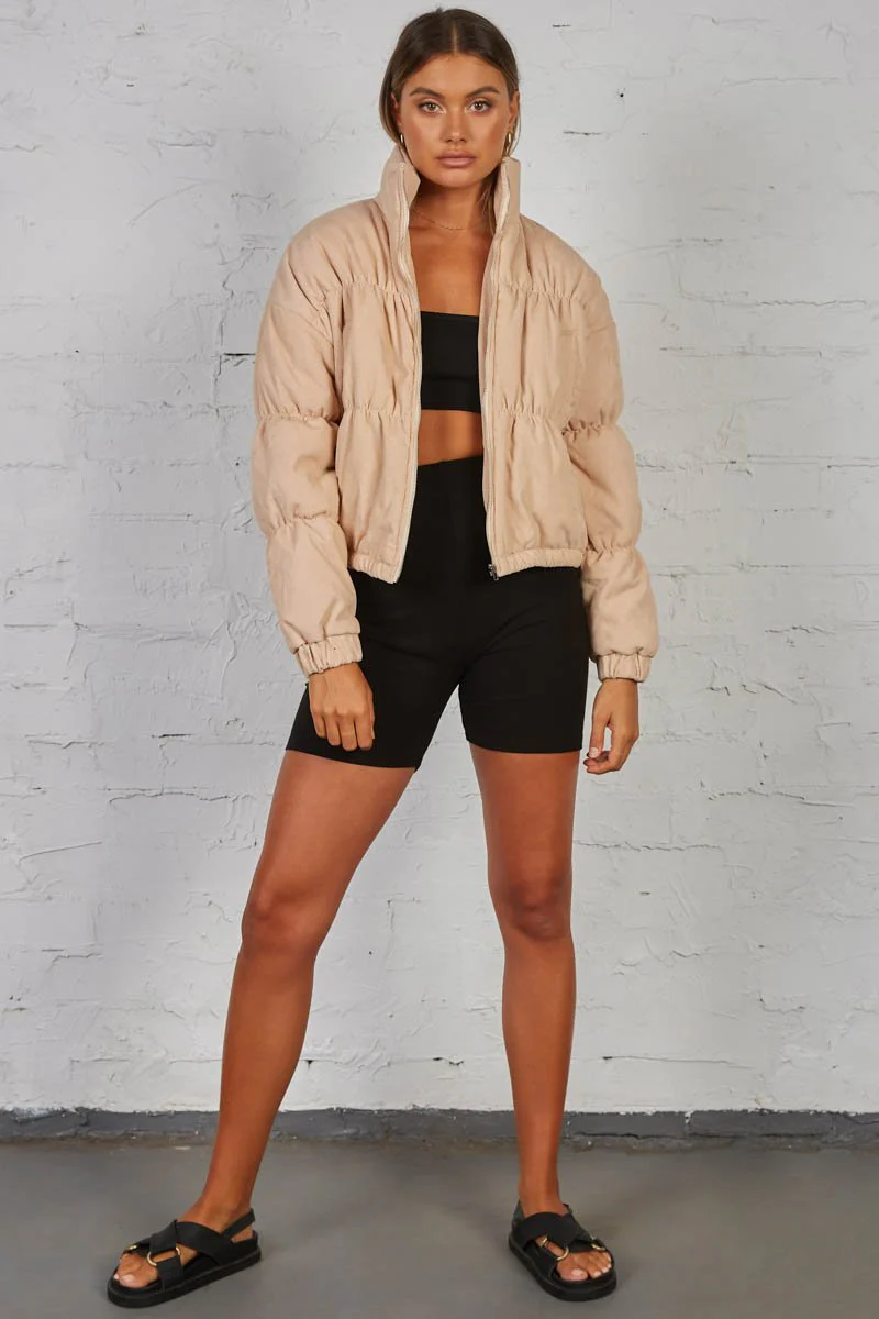 Sundays The Label WOMENS Kain Bomber Jacket Sand - Image 2