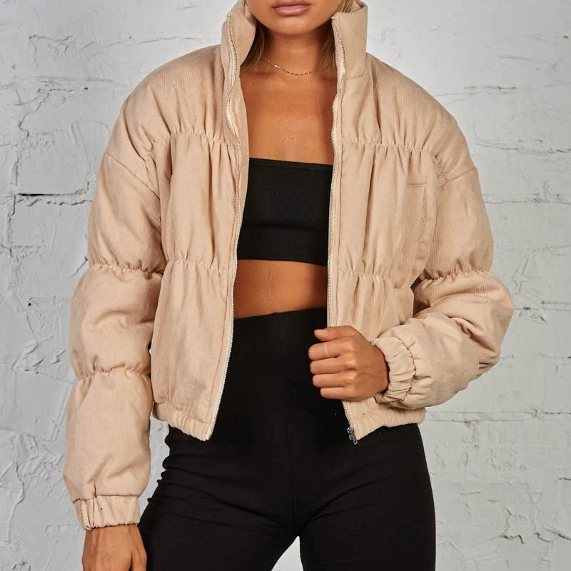 Sundays The Label WOMENS Kain Bomber Jacket Sand - Image 4