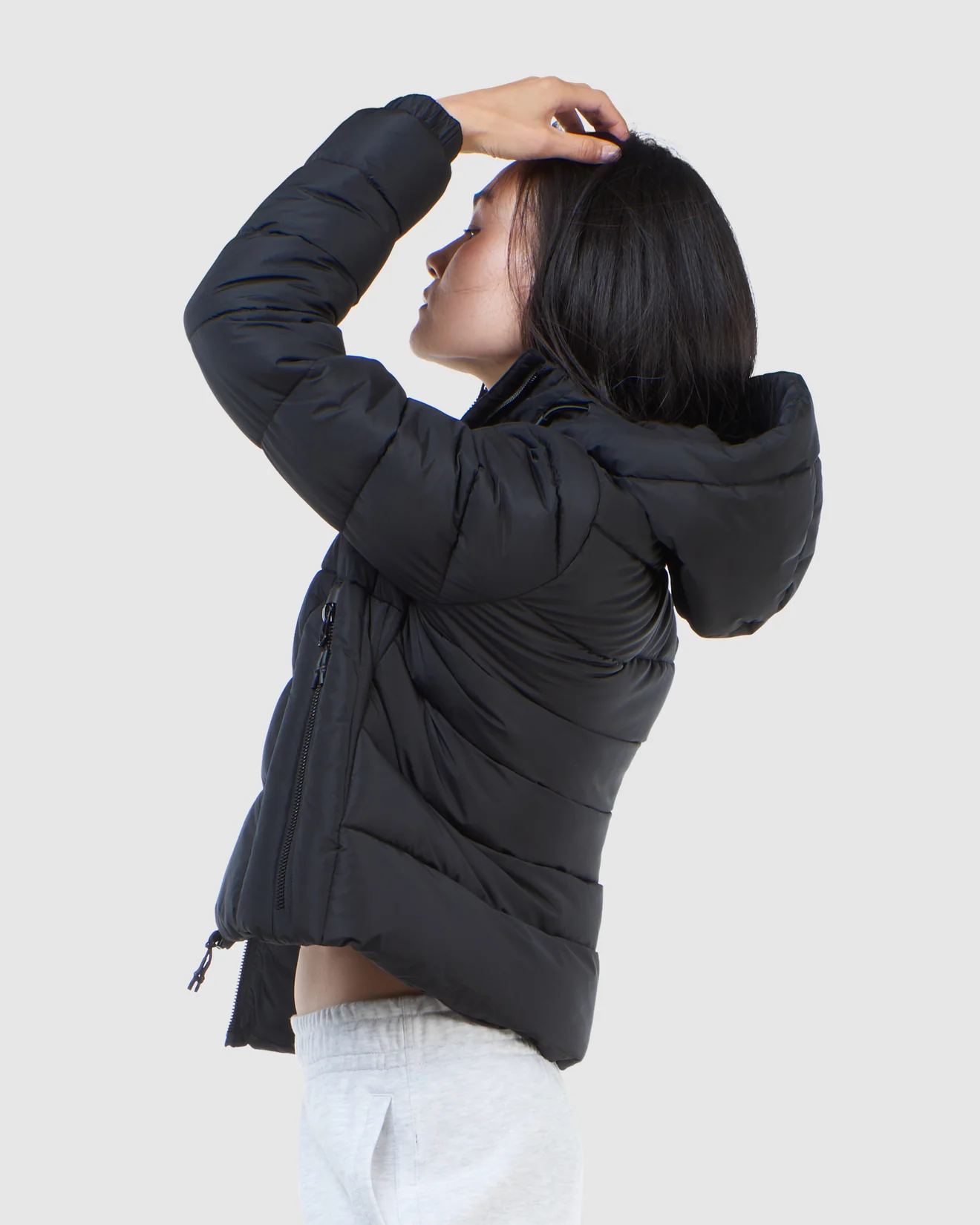 SUPERDRY Womens Hooded Spirit Sports Puffer Jacket Black - Image 6