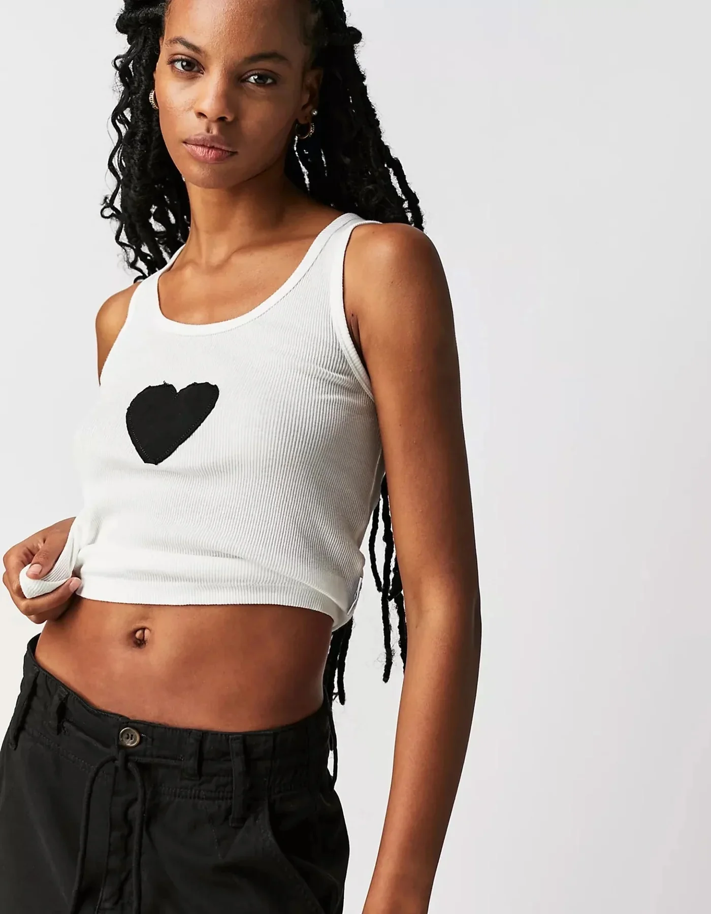 THE LAUNDRY ROOM Womens Infinite Love Rib Tank in White - Image 3