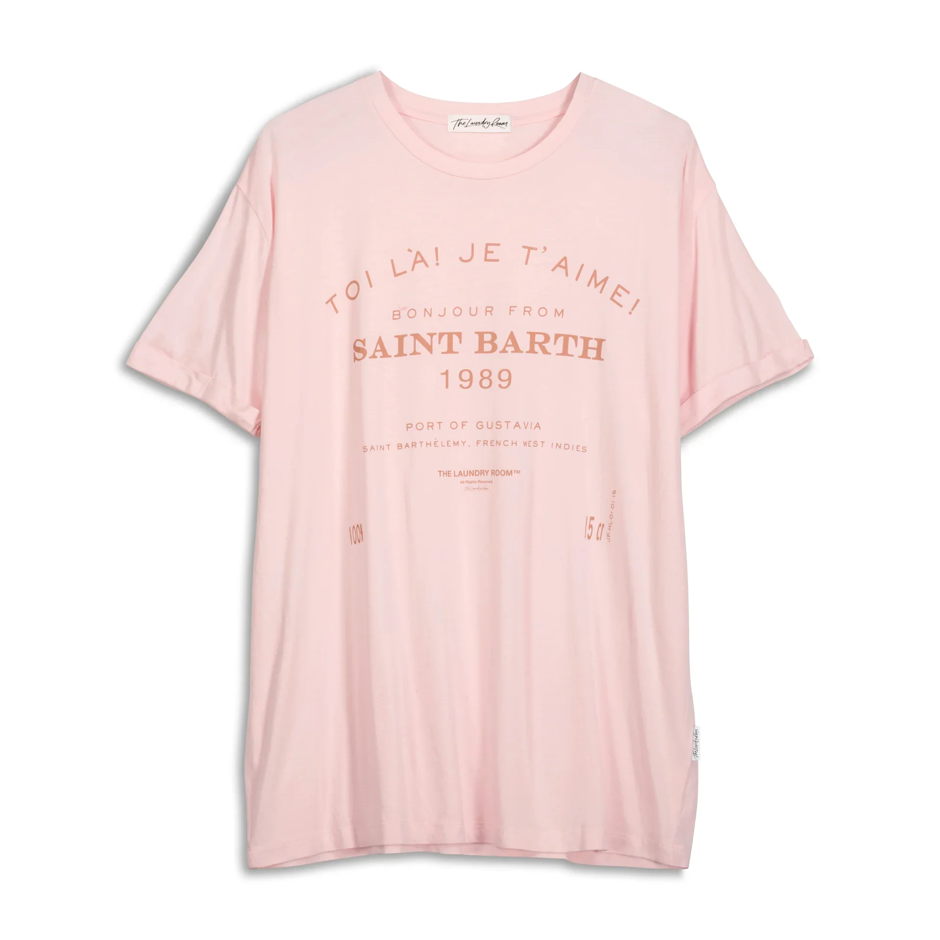 THE LAUNDRY ROOM Womens Saint Barth 89 Oversized Tee - Blush Pink - Image 13
