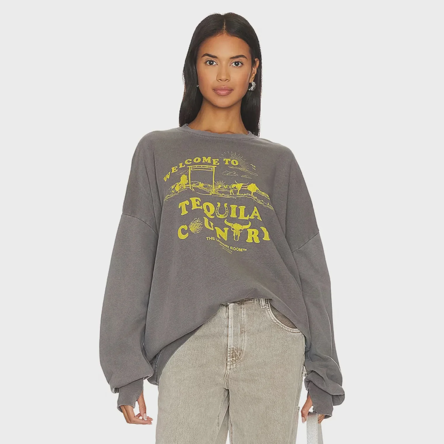 THE LAUNDRY ROOM Womens Tequila Country Jump Jumper - Gravity Grey - Image 3