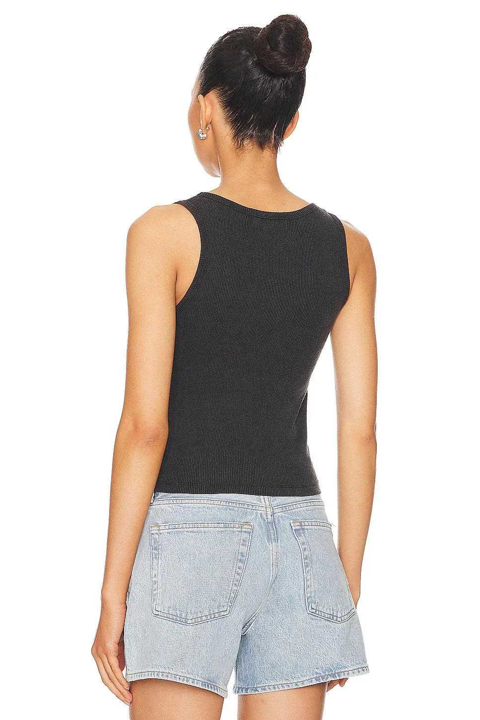 THE LAUNDRY ROOM Womens Tequila Country Rib Tank - Black Snow - Image 4