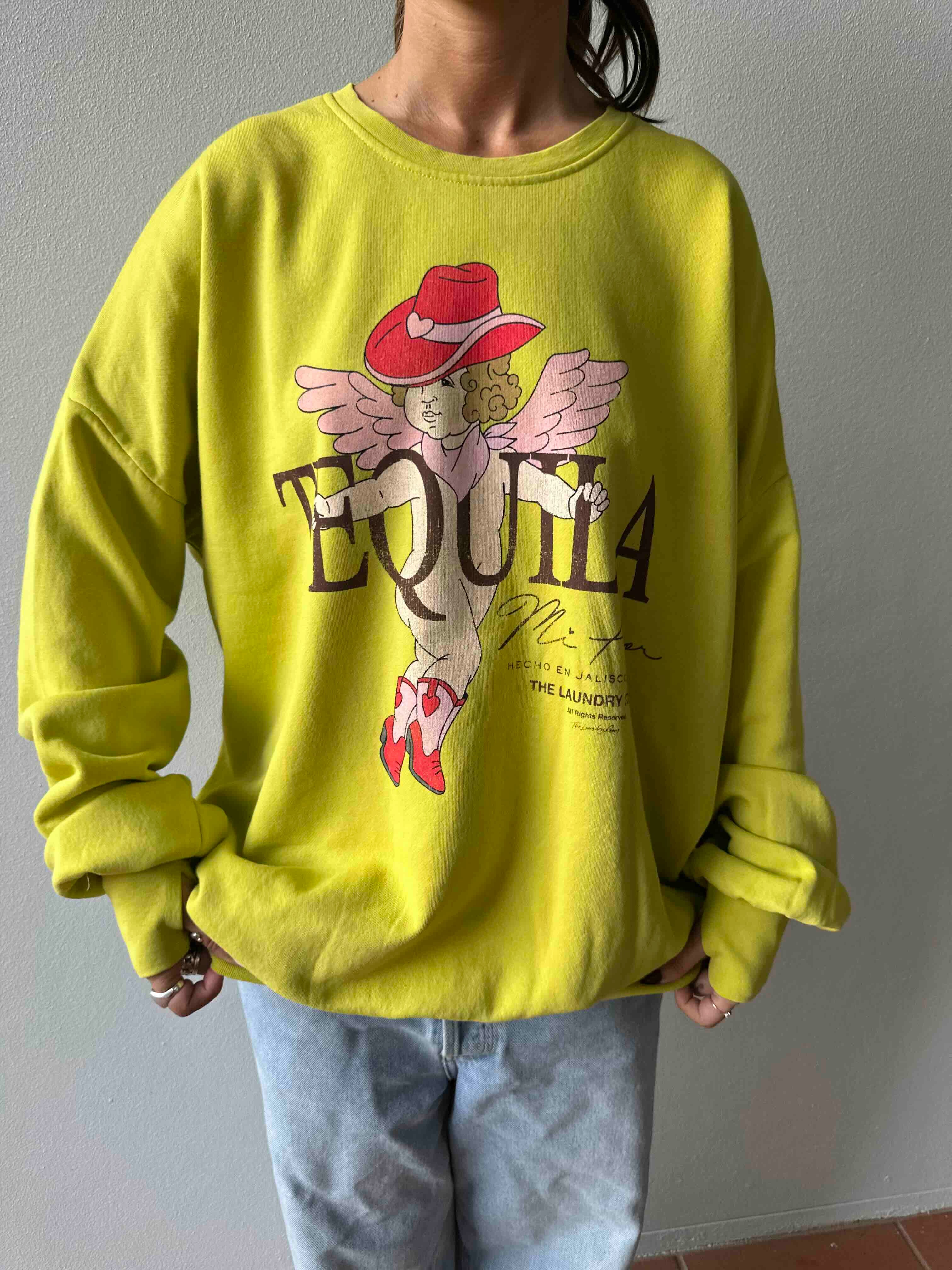 THE LAUNDRY ROOM Womens Tequila Mi Amor Jump Jumper - Vintage Neon Yello - Image 4