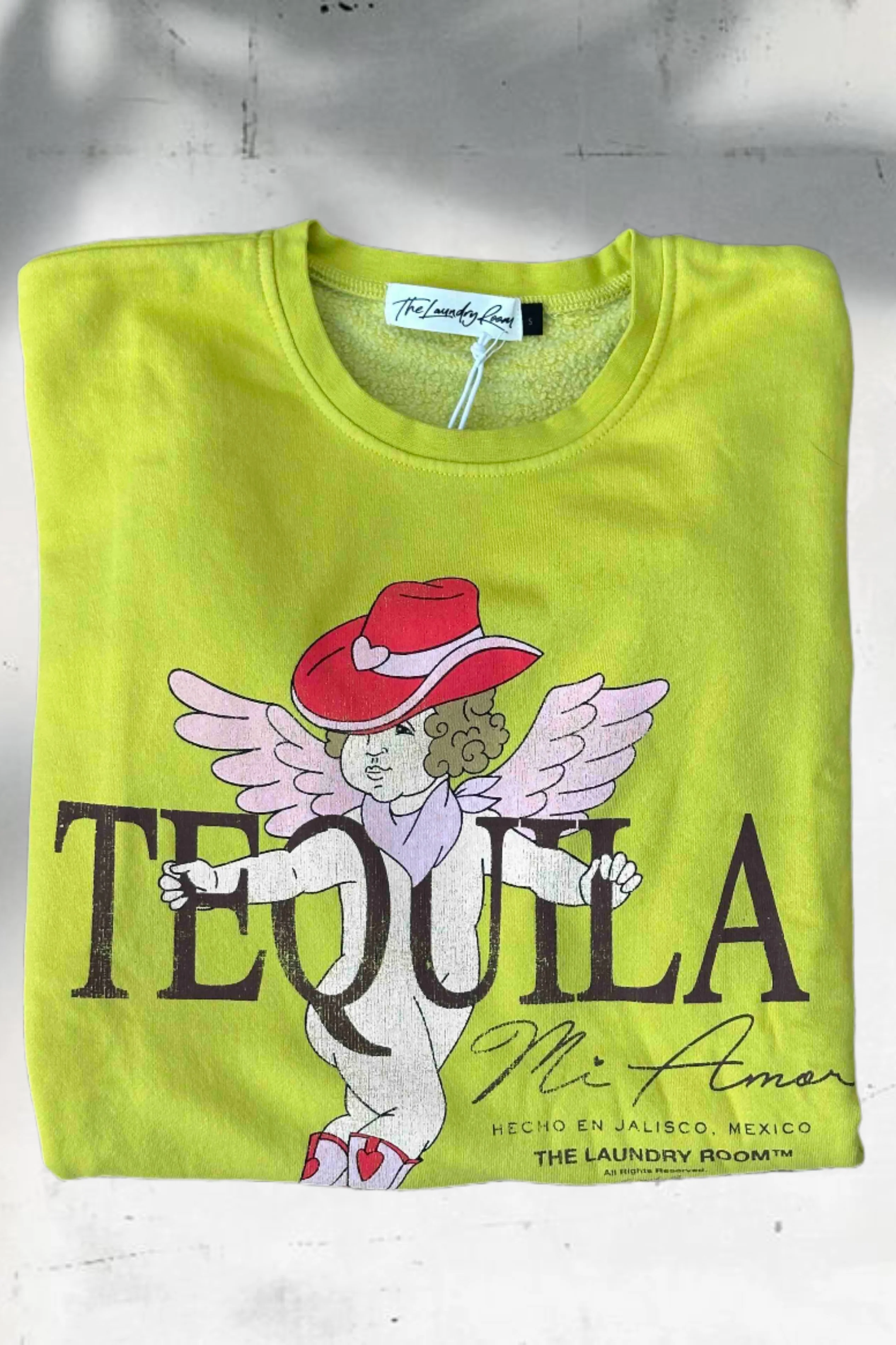 THE LAUNDRY ROOM Womens Tequila Mi Amor Jump Jumper - Vintage Neon Yello - Image 7