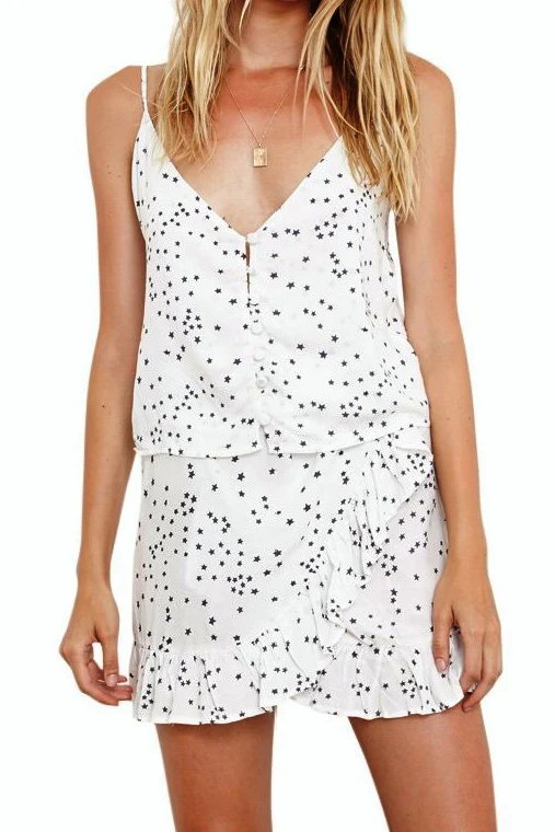 The People Vs WOMENS BRANDY CAMI WHITE NIGHT SKY...Last One Available - Image 6