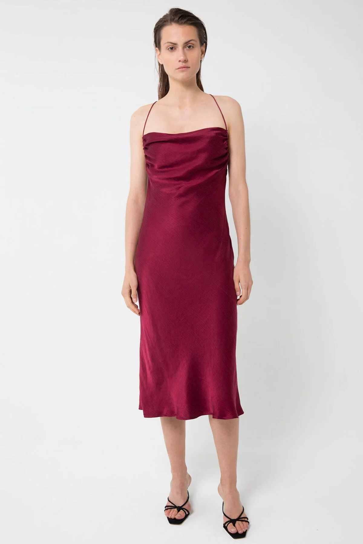 Third Form WATERFALL BIAS SLIP DRESS RUBY - Image 2