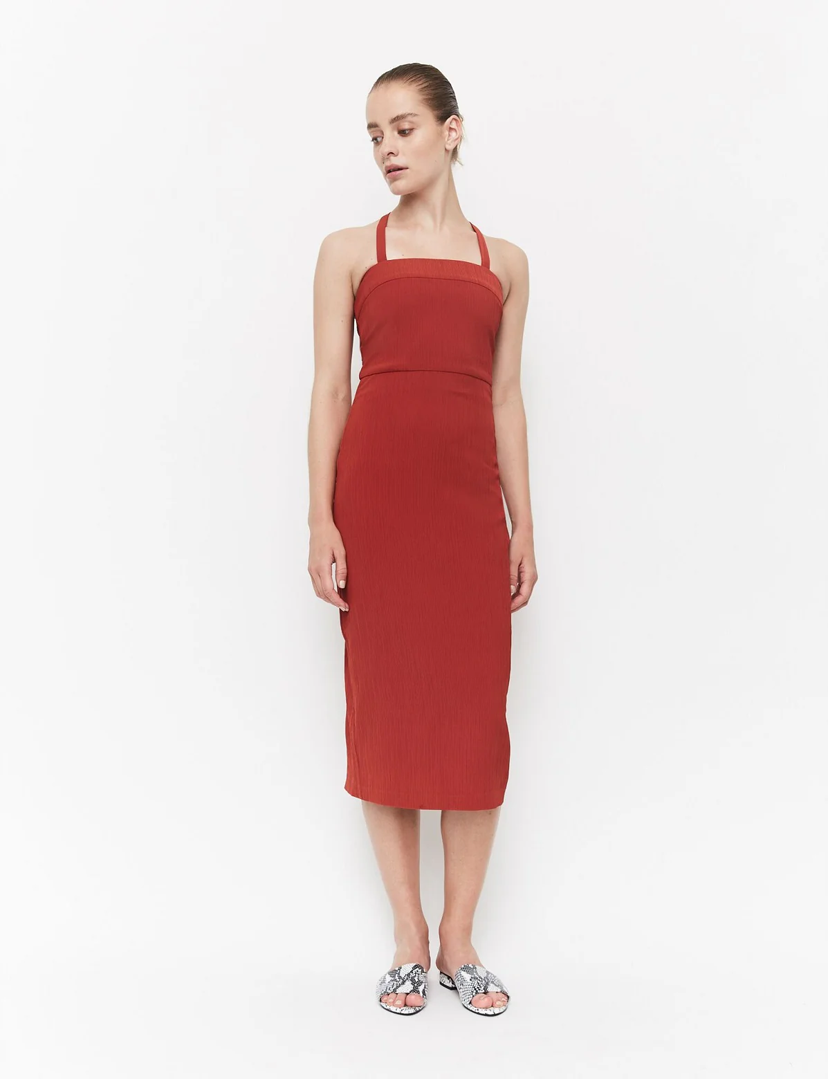 Third Form WOMENS ESSENTIAL CROSS BACK DRESS CARMINE - Image 2
