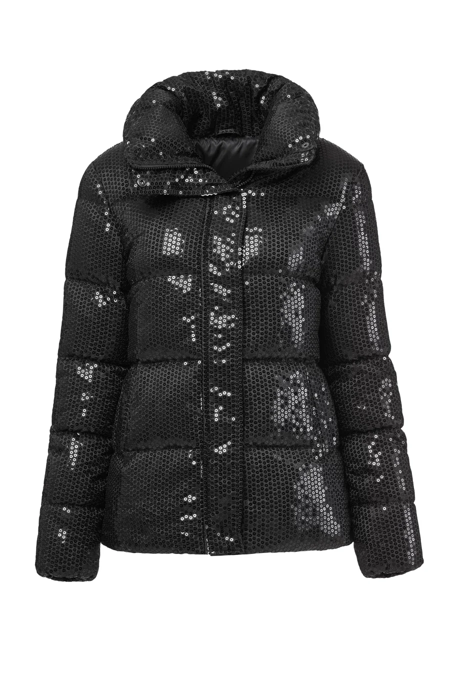 Unreal Fur WOMENS DESIRE SEQUIN PUFFER  JACKET BLACK - Image 4
