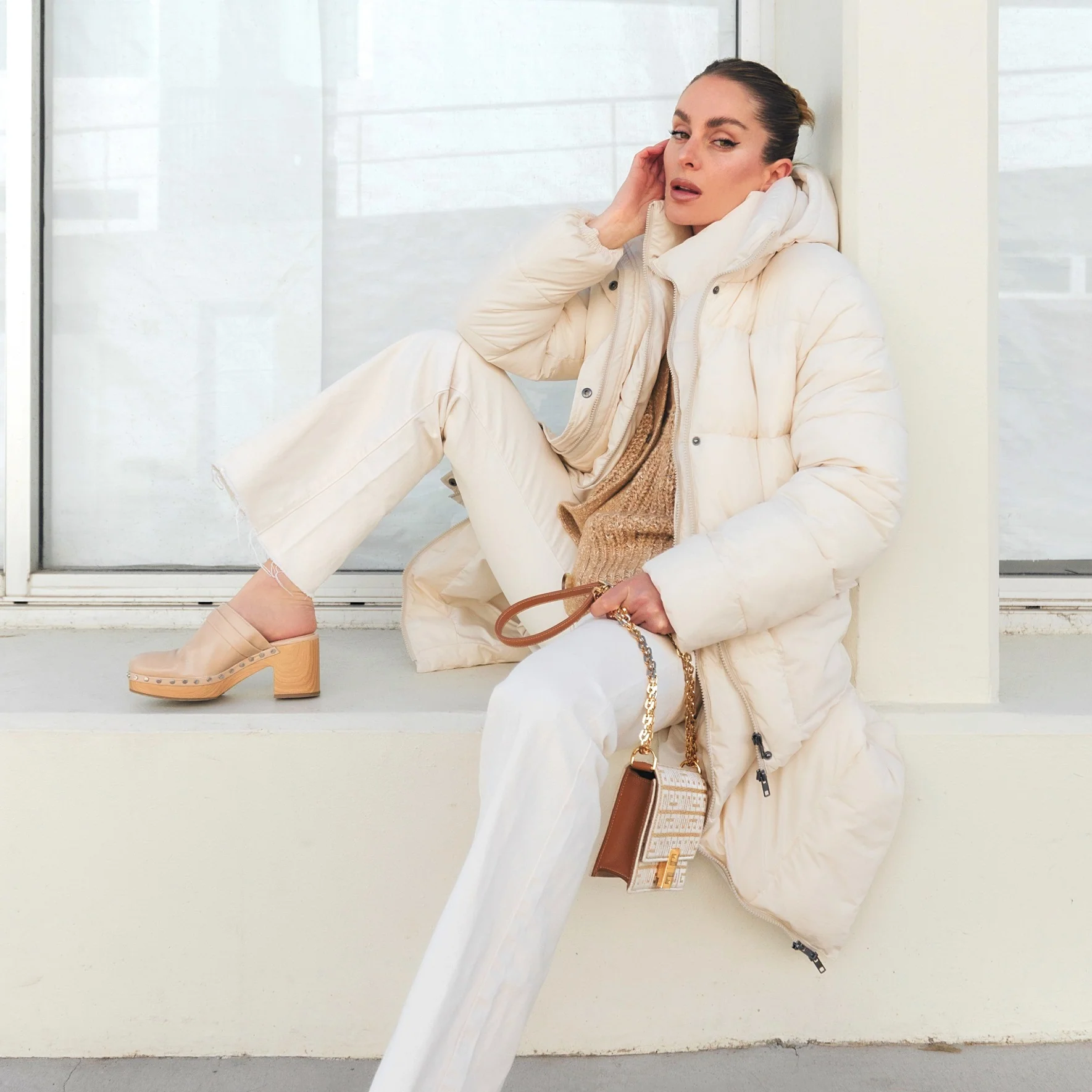 UNREAL FUR Womens Enigma Coat Sand - Image 7