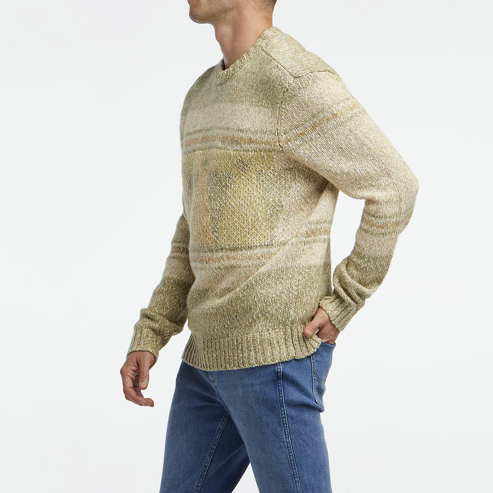 WRANGLER Mens Aztec Knit Sage Ruins - Image 4