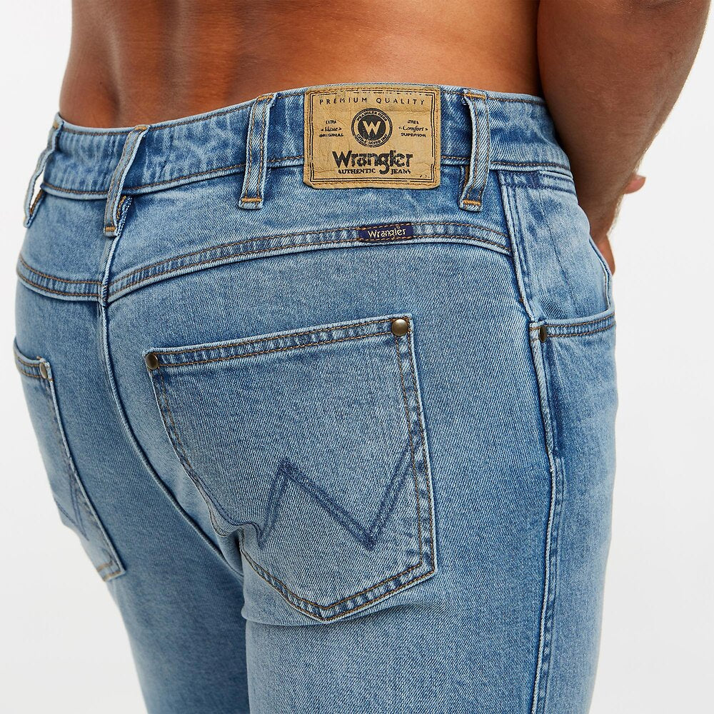 Wrangler Mens Strangler R28 Super Skinny Jeans - Tomorrow Blue - Image 3