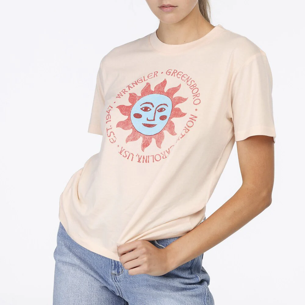 WRANGLER Womens By The Sun Tee Shirt - Sun Kiss - Image 4