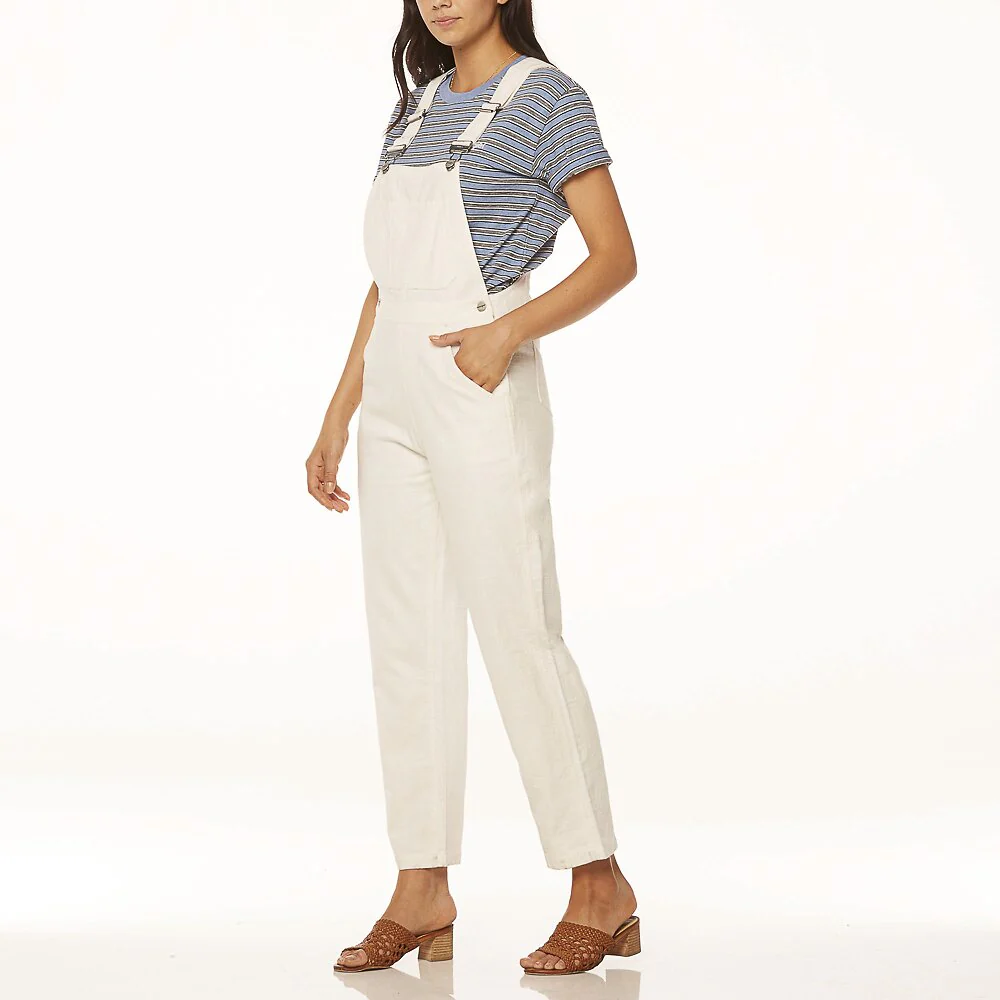Wrangler WOMENS LITA WHITE LINEN OVERALLS SHELL - Image 5