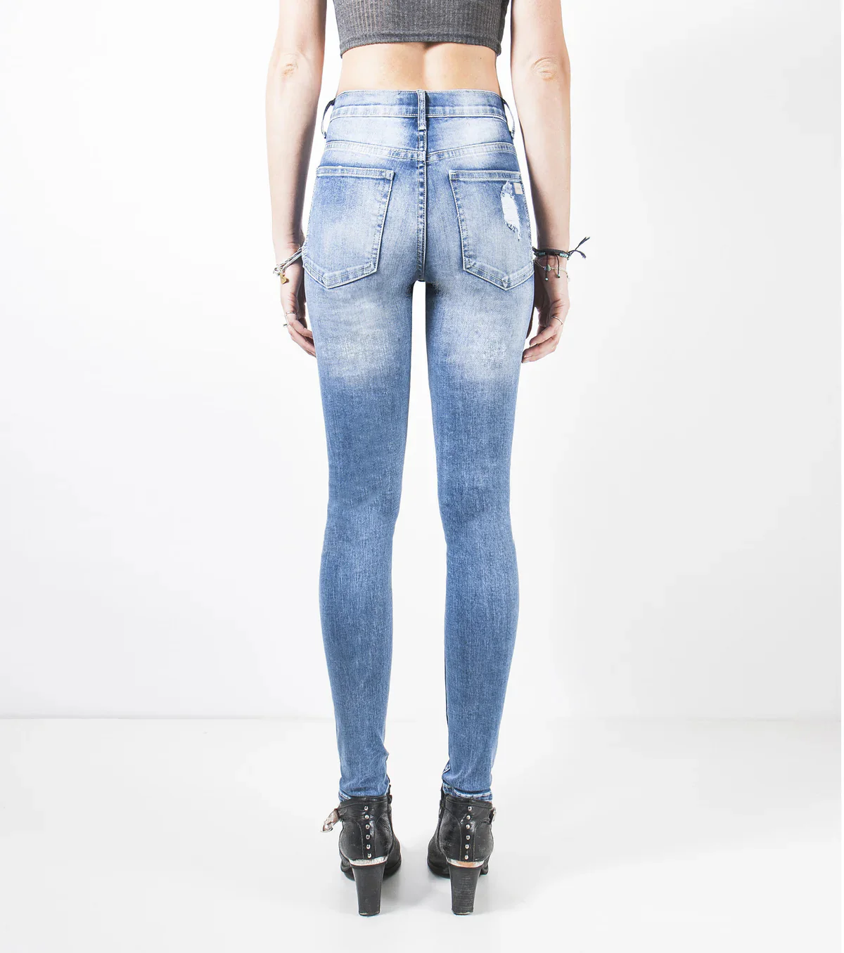 ZIGGY DENIM Womens Sticks n Bones High Skinny Jeans - Vintage Trash - Image 3